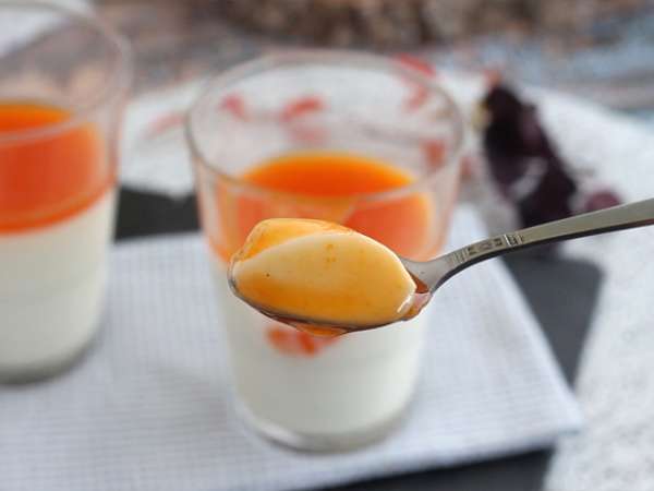 Vanilková panna cotta s marhuľovým coulis - Príprava krok 6