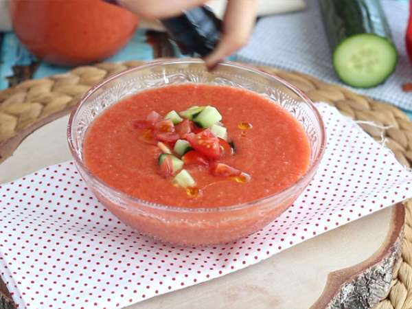 Čerstvé a jednoduché gazpacho - Príprava krok 4