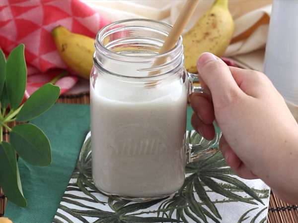 Vegánsky banánový koktail - Príprava krok 3