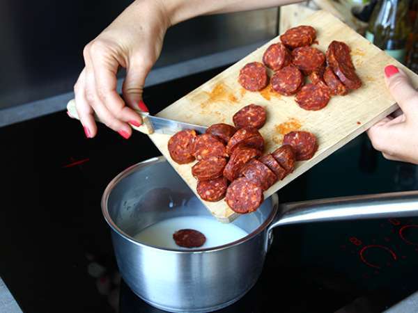 Rýchle a jednoduché chorizo rillettes - Príprava krok 2