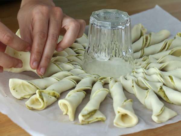 Pesto lístkové cesto - Príprava krok 3