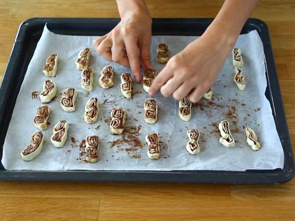 Palmiers z lístkového cesta - Príprava krok 4