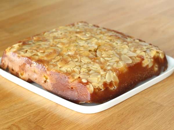 Mirabelle a mandľový obrátený koláč - Príprava krok 6