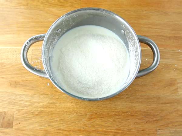 Blanc manger kokosové a slivkové coulis - Príprava krok 1