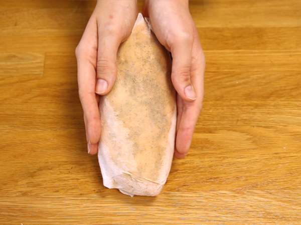 Foie gras varené v soli - Príprava krok 2