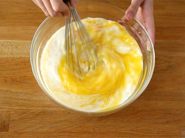 Japonské palacinky. Nadýchané palacinky - Príprava krok 1