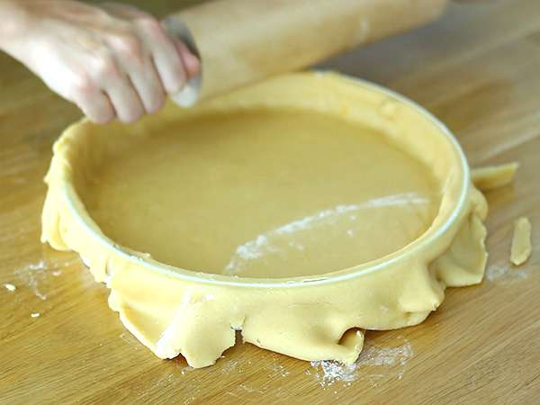 Jablkový a mandľový koláč (Tarte normande) - Príprava krok 5