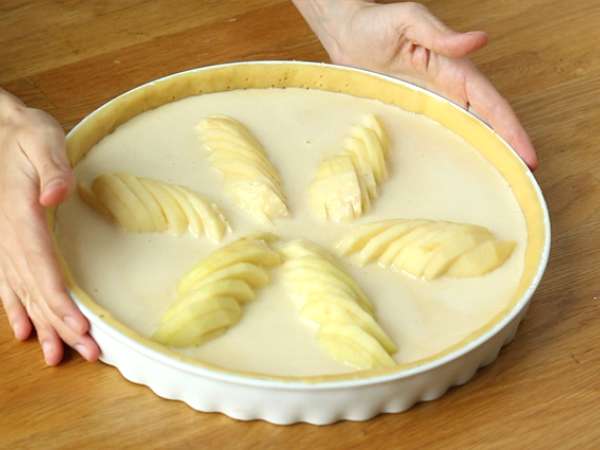 Jablkový a mandľový koláč (Tarte normande) - Príprava krok 8
