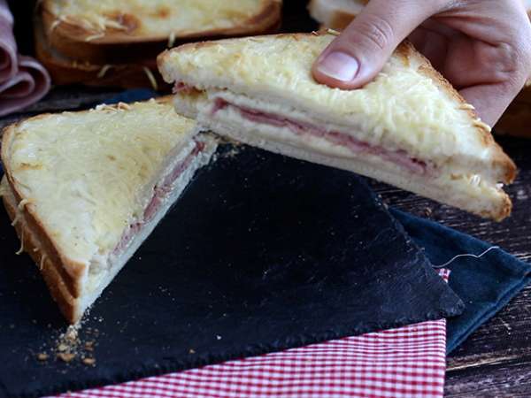 Gourmet croque-monsieur s bešamelovou omáčkou - Príprava krok 5