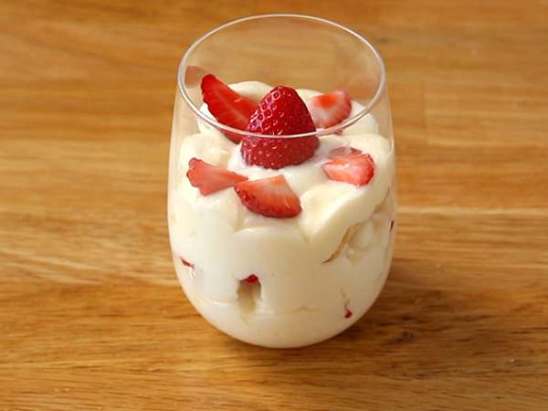 Chladené jahodové tiramisu verrines - Príprava krok 6