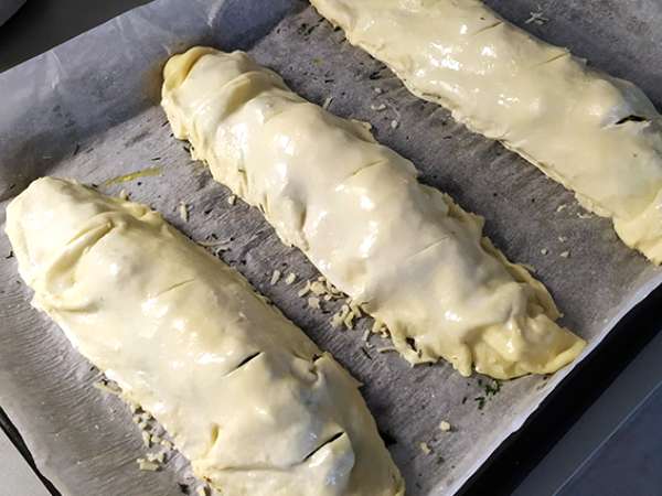Merlúza v lístkovom cestíčku so špenátom - Príprava krok 5