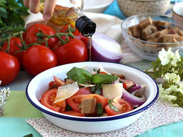 Šalát Panzanella - Príprava krok 2