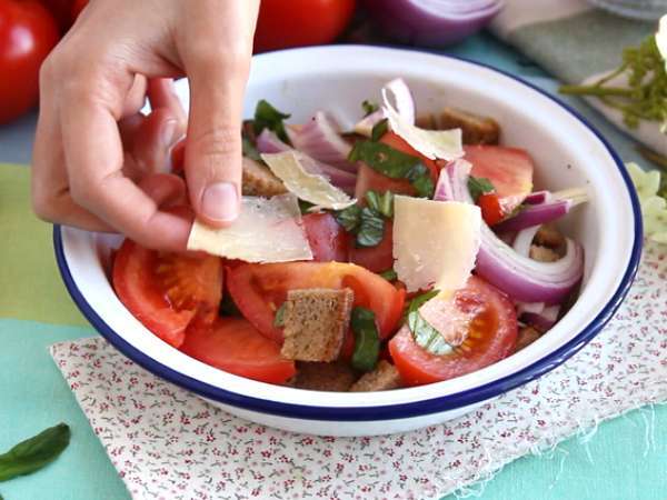 Šalát Panzanella - Príprava krok 3