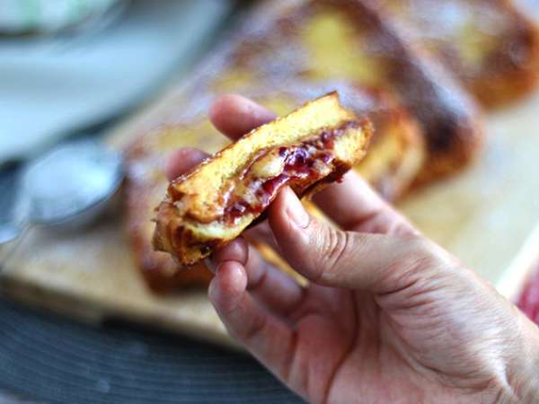 Francúzsky toast s arašidovým maslom a želé - Príprava krok 5