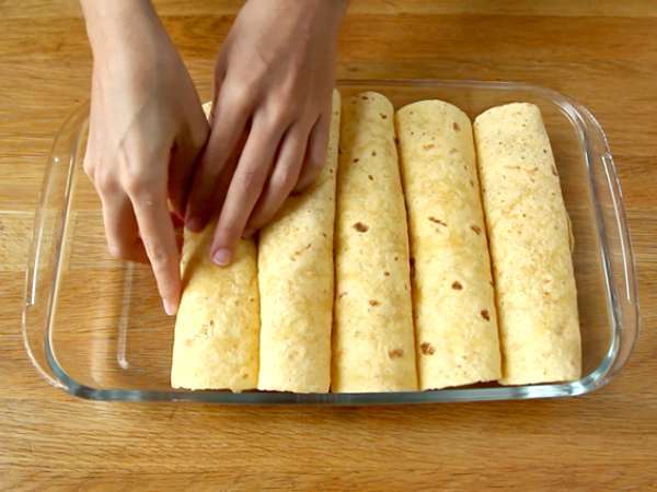Kuracie enchiladas s chilli omáčkou - Príprava krok 5