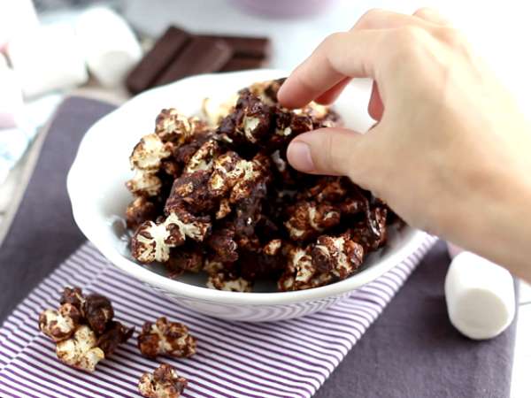 Čokoládový popcorn a marshmallow - Príprava krok 7