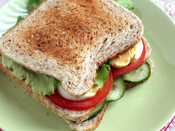 Vegetariánsky sendvičový klub - Príprava krok 5