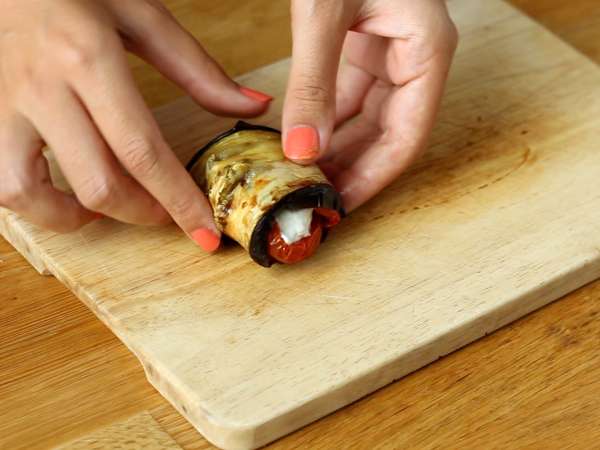 Baklažánové rolky parmigiana - Príprava krok 3