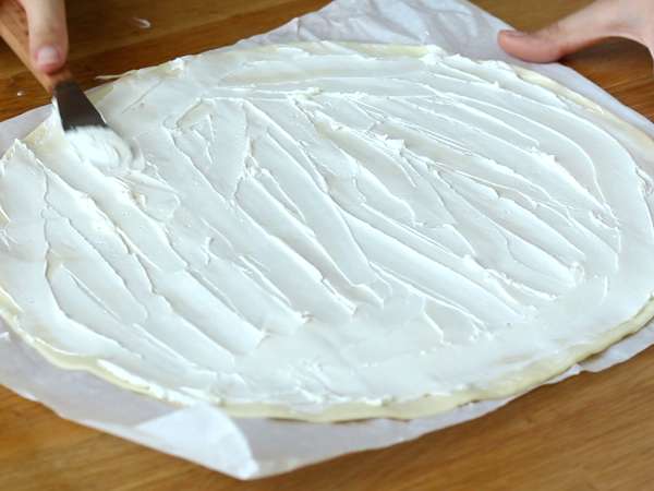 Jedľa z lístkového cesta s dvoma druhmi lososa - Príprava krok 1