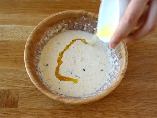 Zemiakové vafle - vafľový sendvič s údeným lososom a syrom fromage frais - Príprava krok 3
