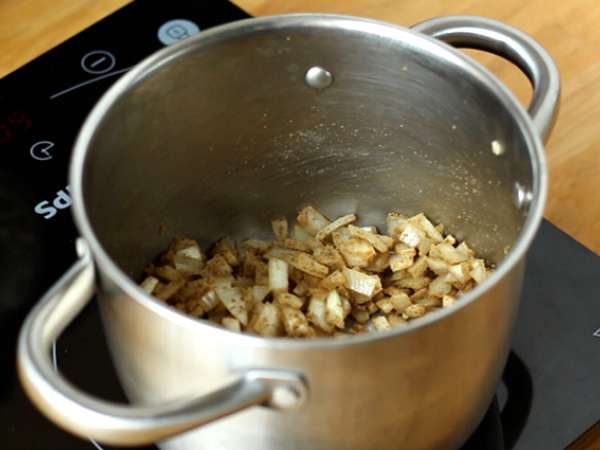 Jednoduchý koralový šošovicový dahl - Príprava krok 2