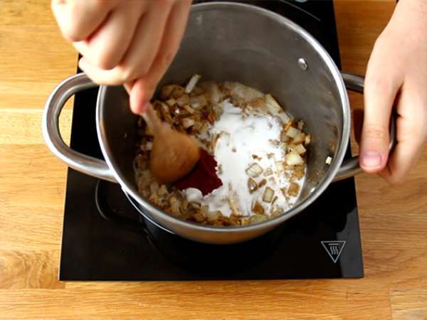 Jednoduchý koralový šošovicový dahl - Príprava krok 3