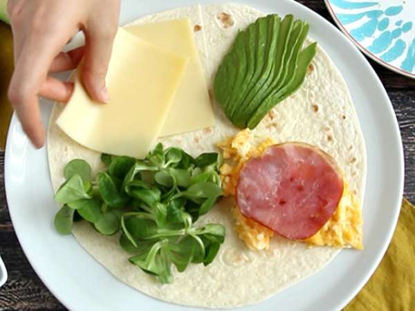Hrianky na štýl obeda - Tortilla Wrap Hack - Príprava krok 3