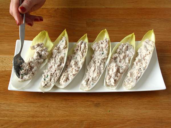 Endive trays s tuniakovou náplňou - Príprava krok 2