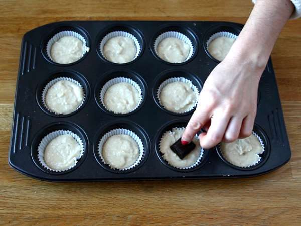 Čokoládové srdiečkové muffiny - vegánske a bezlepkové - Príprava krok 3