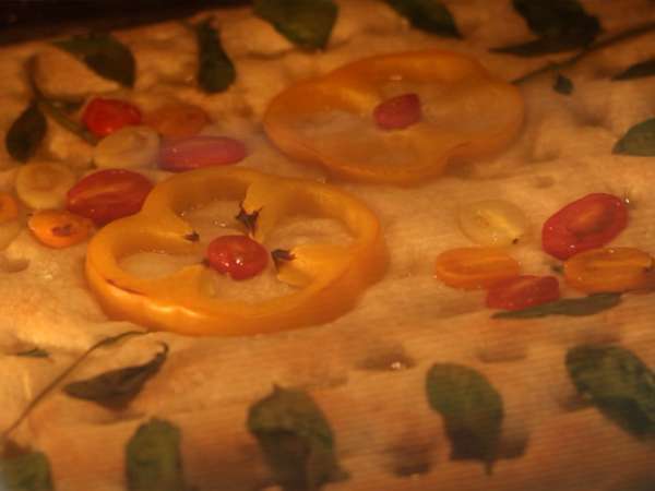 Kvety focaccia - focaccia art - Príprava krok 9