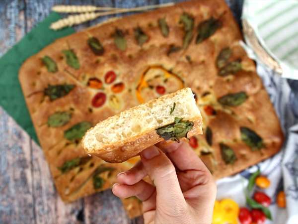 Kvety focaccia - focaccia art - Príprava krok 10