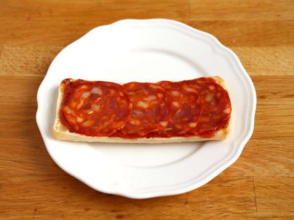 Panini s chorizom a ementálom - Príprava krok 2