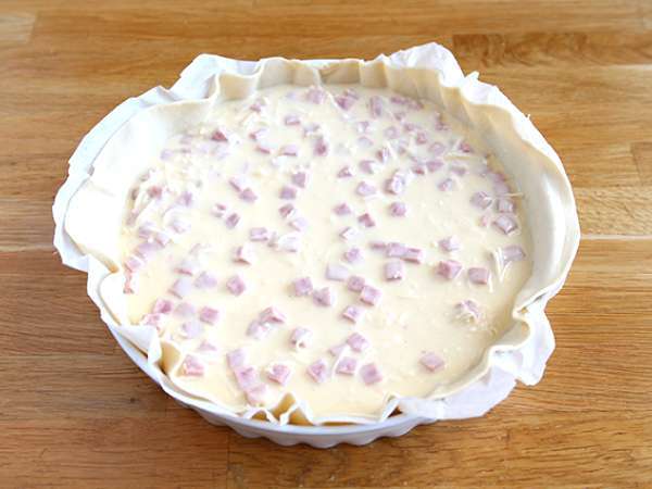 Nízkotučný quiche so šunkou, syrom a jogurtom! - Príprava krok 3