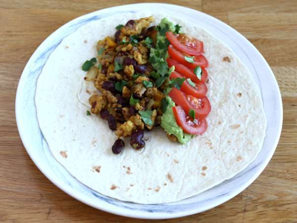 Vegetariánske fajitas s textúrovaným sójovým proteínom - Príprava krok 4