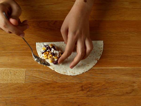 Vegetariánske taco samosas - Príprava krok 2