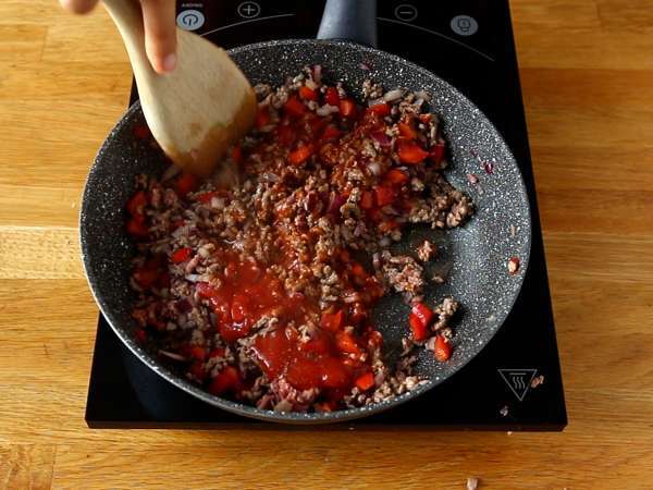 Tacos s mletým mäsom samosa - Príprava krok 3