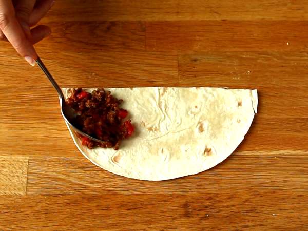 Tacos s mletým mäsom samosa - Príprava krok 4
