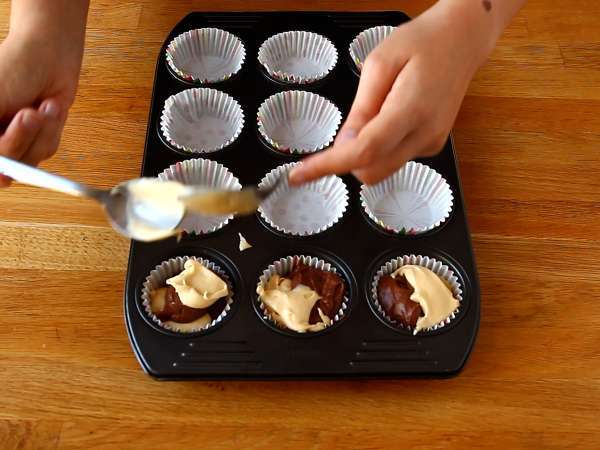 Mramorové muffiny - Príprava krok 4