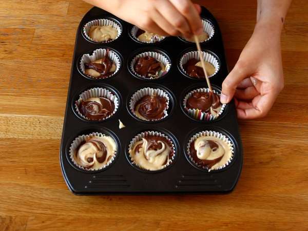 Mramorové muffiny - Príprava krok 5
