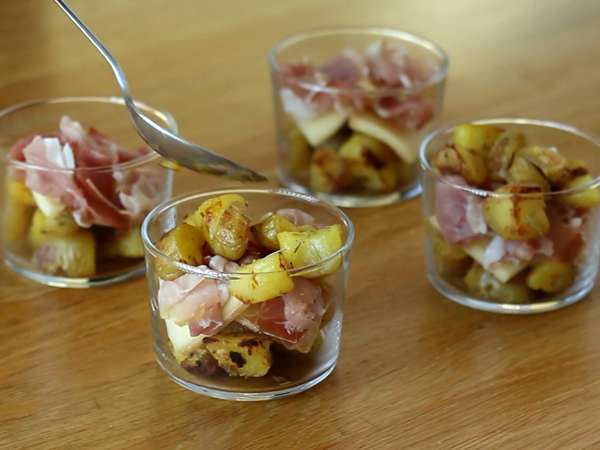Verrines of raclette (bez spotrebiča): vychutnať si aj ako aperitív - Príprava krok 4