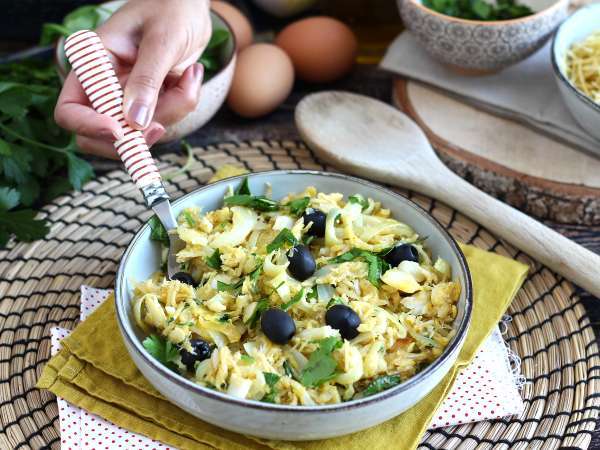 Bacalhau à Brás, jednoduchý a chutný tradičný portugalský recept - Príprava krok 7