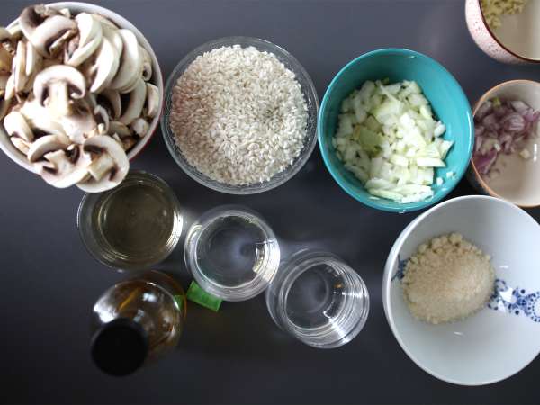 Hubové rizoto v reštaurácii Cookeo - Príprava krok 1