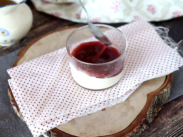 Panna cotta s bobuľovým coulis - Príprava krok 5