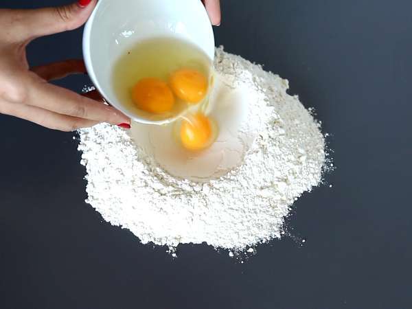 Karamelky, ravioly v tvare cukríkov s tekvicovou a ricottovou náplňou - Príprava krok 1