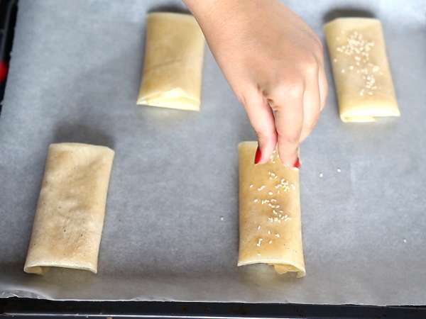 Feta Saganaki, grécky recept na chrumky z fety a medu - Príprava krok 4