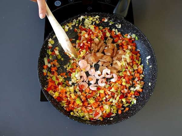 Nasi goreng, indonézske ryžové jedlo - Príprava krok 5