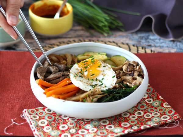 Bibimbap, tradičné kórejské jedlo - Príprava krok 13