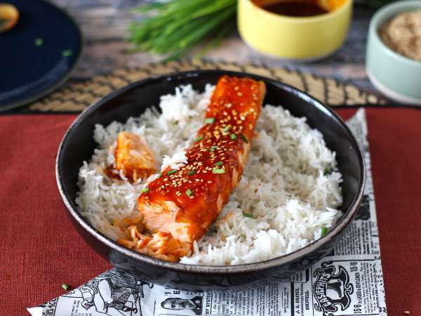 Losos na kórejský spôsob s omáčkou gochujang pripravený za 8 minút - Príprava krok 5
