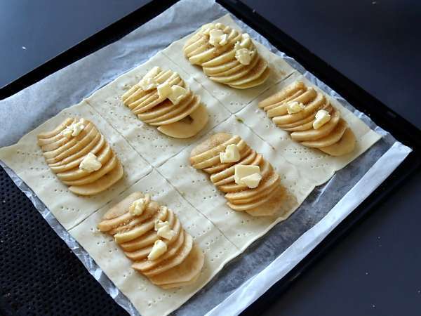 Tenké jablkové koláče - Príprava krok 4