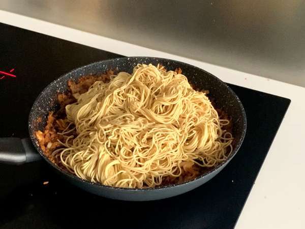 Čínske rezance wok (zelenina a sójový proteín) - Príprava krok 4